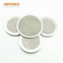 Disco de filtro de aço inoxidável poroso e sinterizado para difusor de líquido